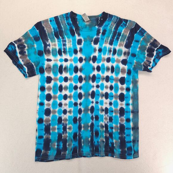 Gildan Casual Crew Neck Short Sleeve T Shirt Mens Size Medium M Tie-dye Multi - Picture 2 of 8